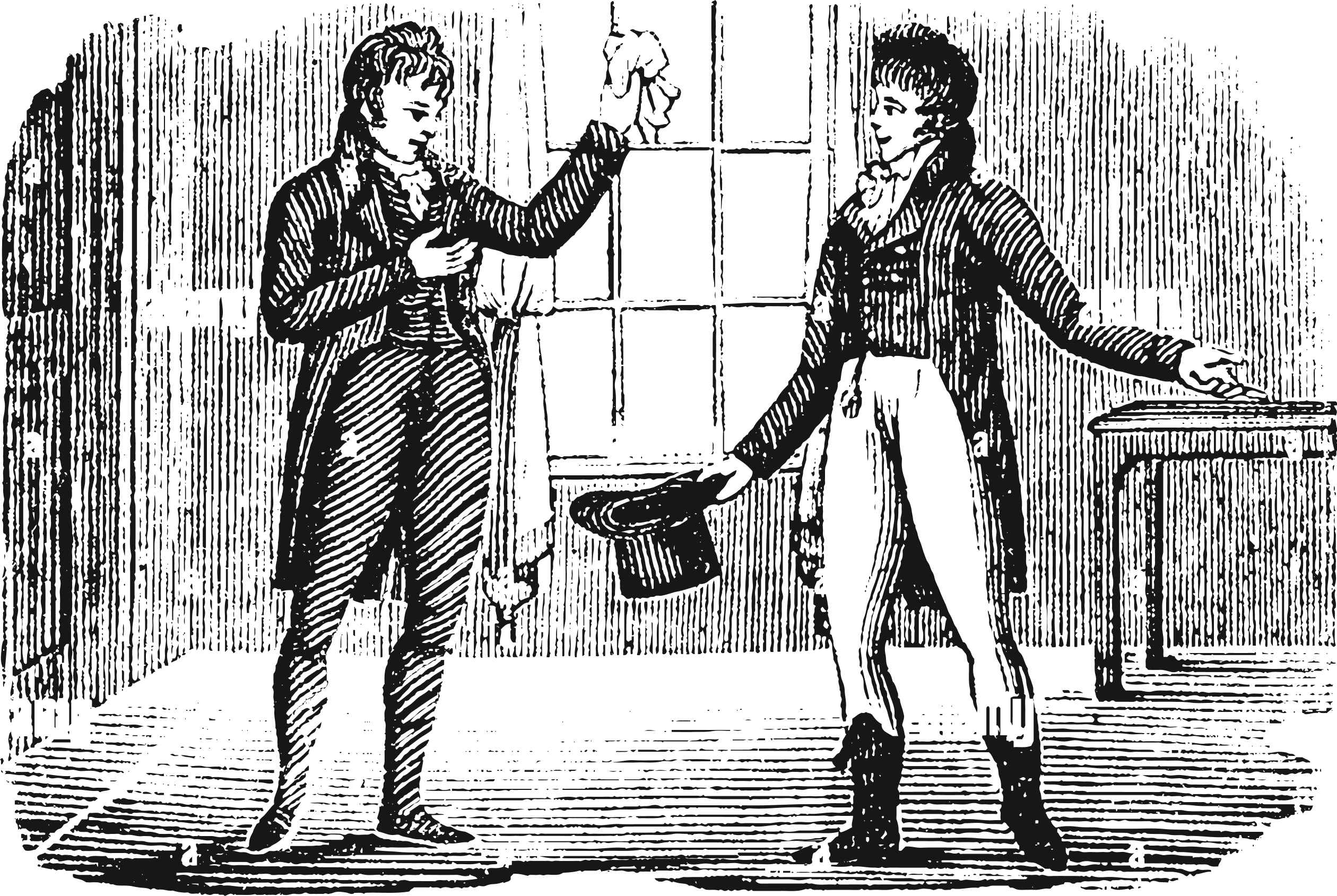 Men talking - descriptive image